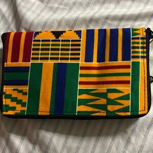 African Print Kente cotton reusable bag NWOT